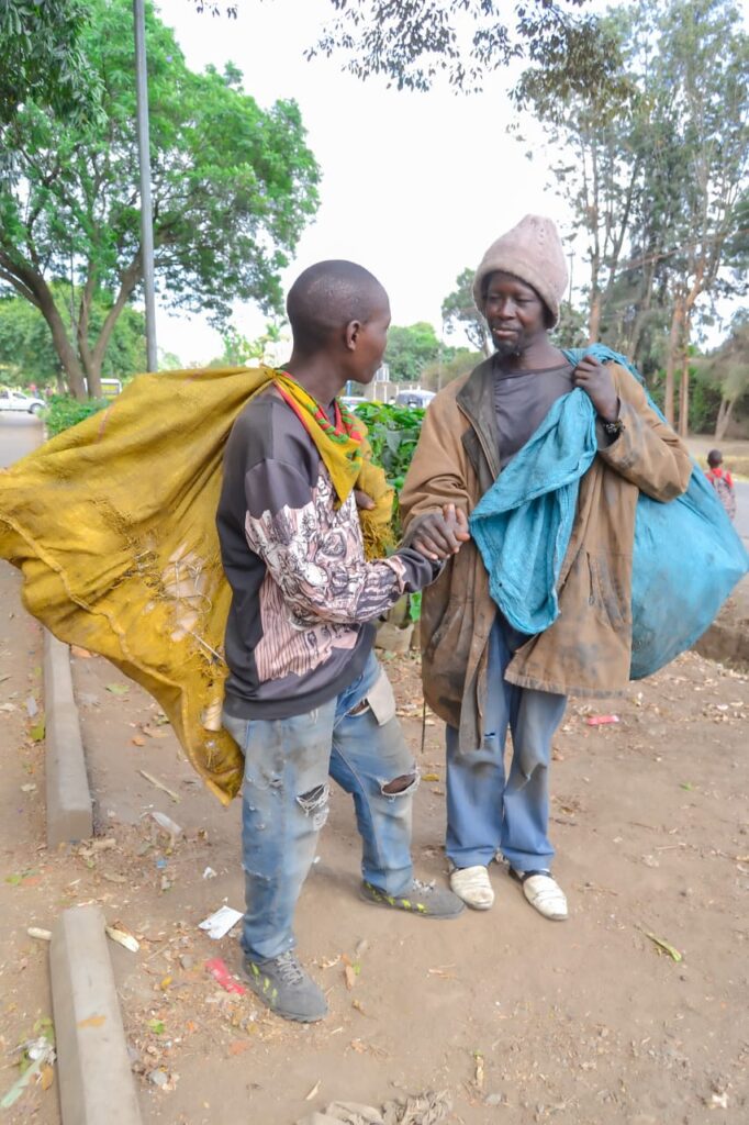 Two street children in Nakuru, Kenya.